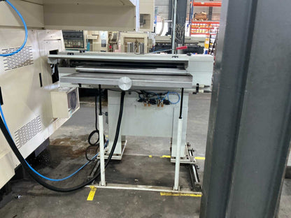2001 Muratec MT12 Dubbelkops CNC draaibank met Samsys multi 5-65 aanvoer