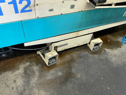 2001 Muratec MT12 Dubbelkops CNC draaibank met Samsys multi 5-65 aanvoer