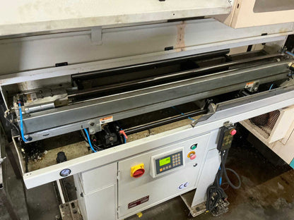 2001 Muratec MT12 Dubbelkops CNC draaibank met Samsys multi 5-65 aanvoer