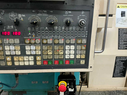 2001 Muratec MT12 Dubbelkops CNC draaibank met Samsys multi 5-65 aanvoer