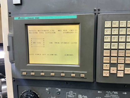 2001 Muratec MT12 Dubbelkops CNC draaibank met Samsys multi 5-65 aanvoer