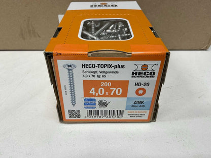 Heco Topix Plus Verzonken Houtschroef (2000x) - 4x7 mm